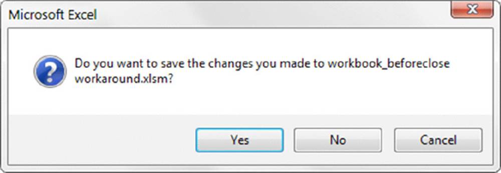 Screenshot shows Microsoft excel message box with a prompt asking whether the user want to save the changes made to workbook before closing it and yes, no, and cancel buttons.
