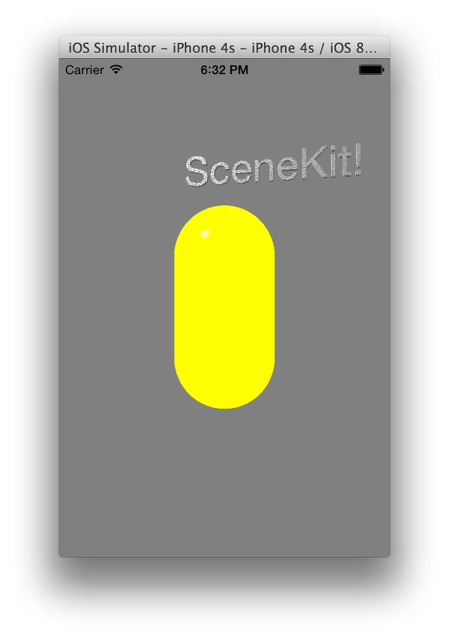 The capsule, highlighting yellow