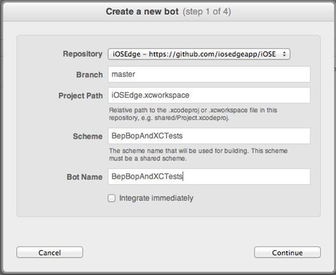 Bot Configuration Step 1