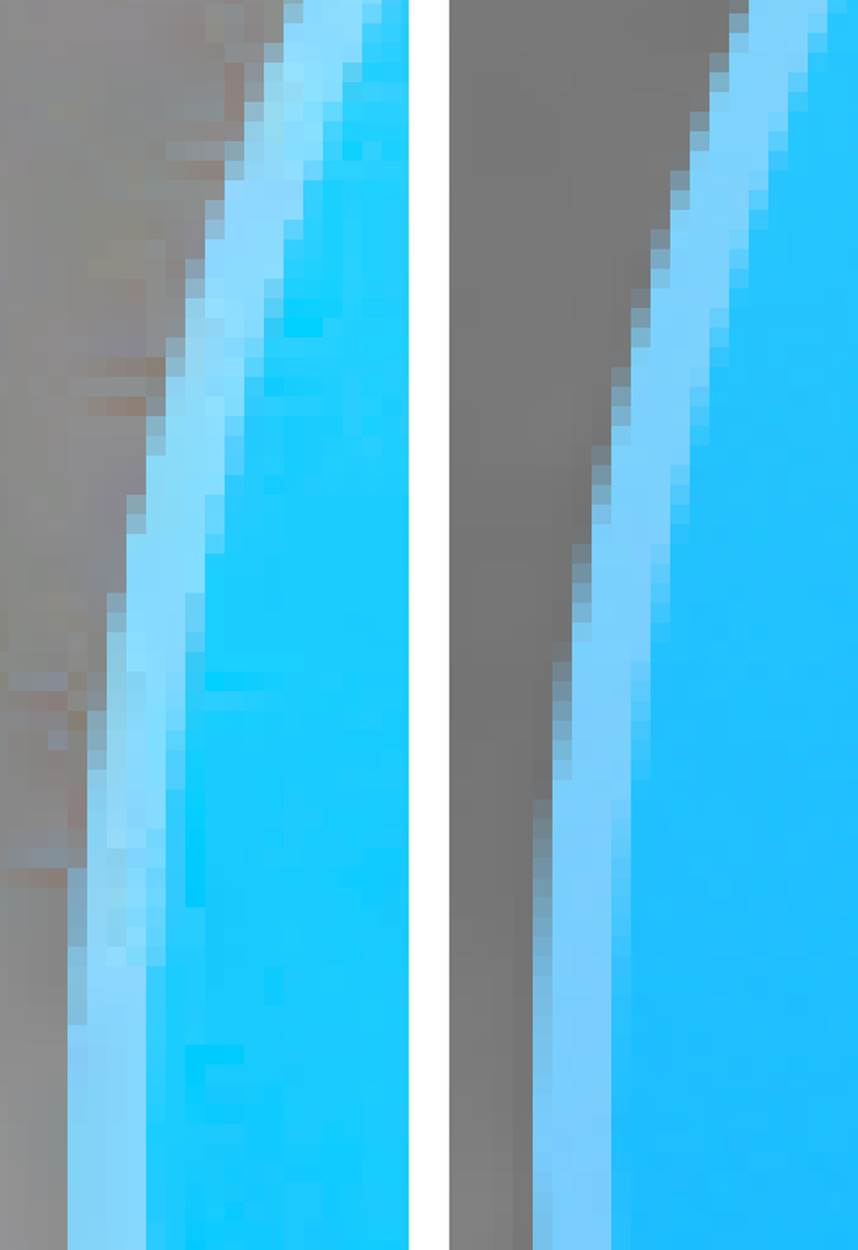 Compressed image (left) and original image (right)