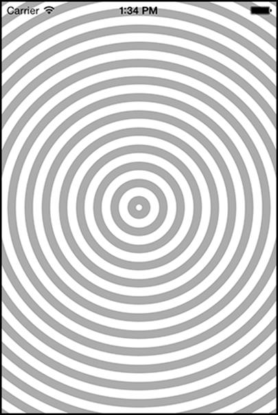 BNRHypnosisView drawing concentric circles