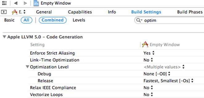 How configurations affect build settings
