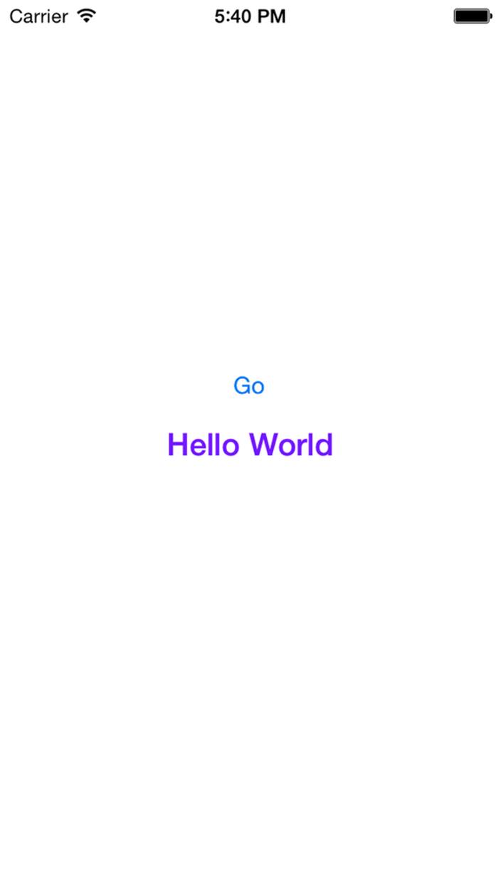 Hello World shown