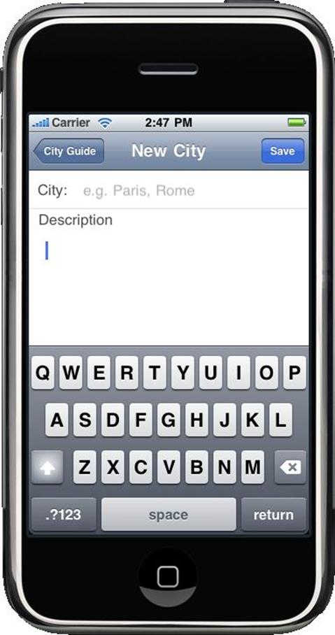 The new “New City” UI in iPhone Simulator