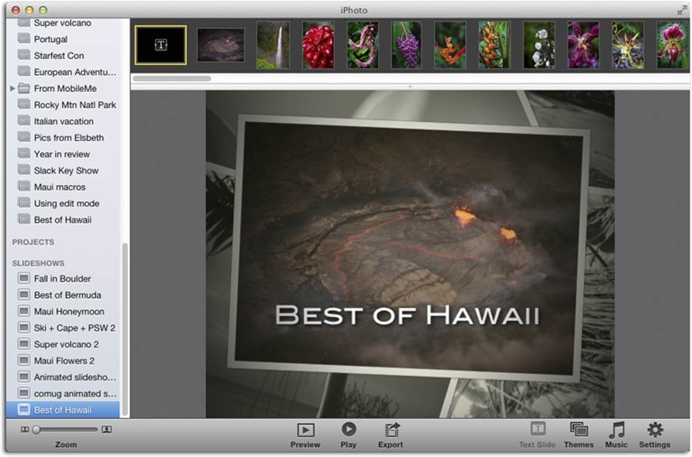 export a slideshow from iphoto 9.6.1