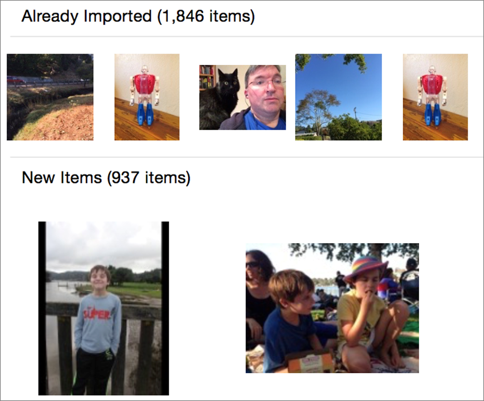 **②** Photos doesn’t want to waste your time with items you’ve already imported into its library.
