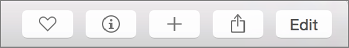 **③** Show your love with the heart button at the far left of the buttons in the right side of the title bar.