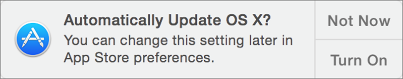 **Figure 1:** The App Store would really like to update all your apps automatically from now on.