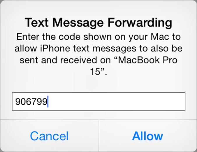 ⑤  Finish the setup process by entering the code on your iPhone.