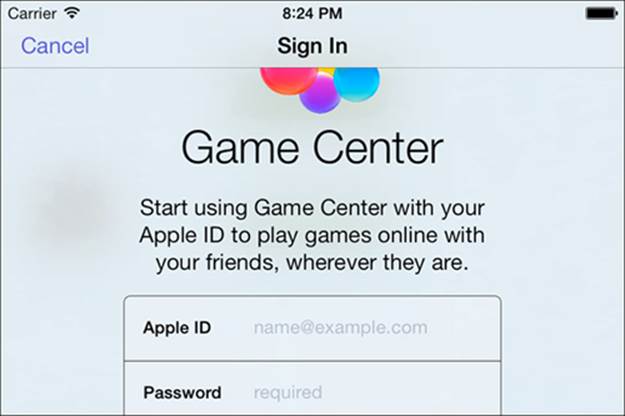 Time for action – integrating Game Center authentication