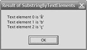 Result of SubstringByTextElements.
