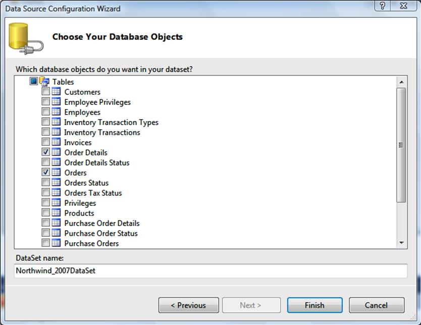 Choosing objects from the database