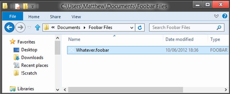 A .foobar file ready for launch