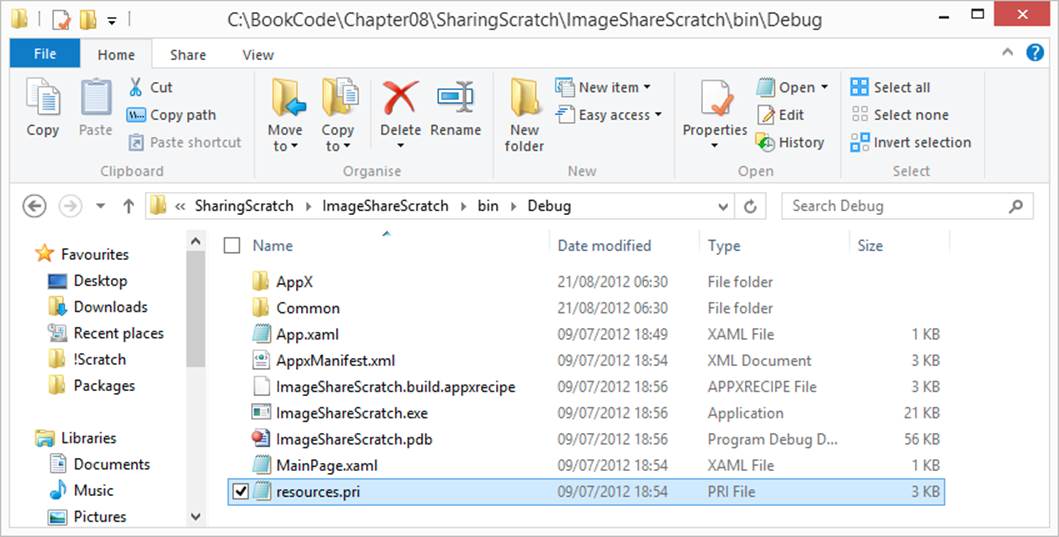The resources.pri file for the ImageScratch.exe Windows Store app