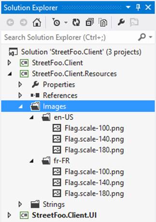 Flag image resources specified with scale