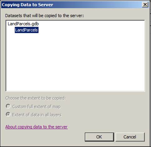 Authoring map services with file geodatabase