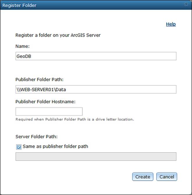 Registering a folder