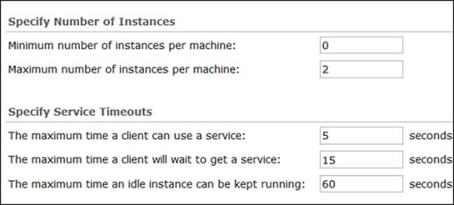 Configuring pooled services