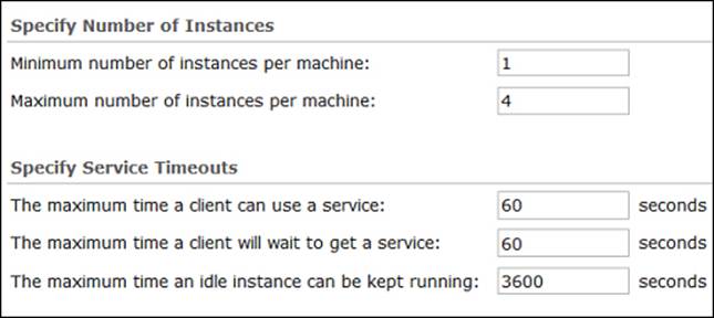 Configuring pooled services