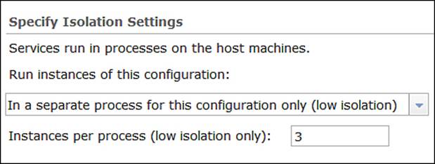 Configuring process isolation