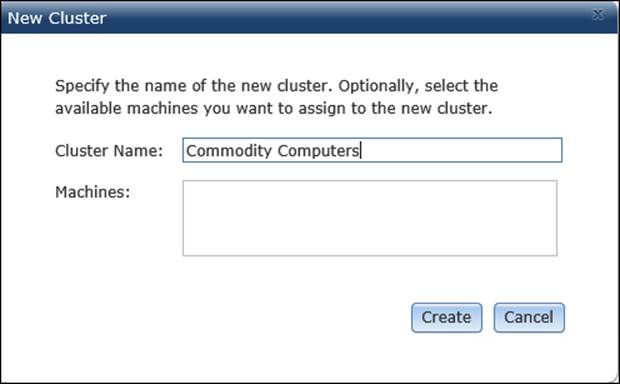 Adding machines to the default cluster