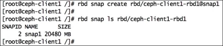Ceph RBD snapshots
