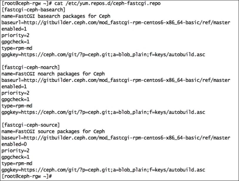 Installing the RADOS gateway