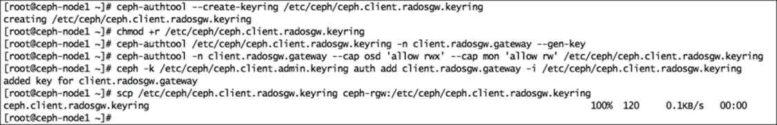 Configuring the RADOS gateway