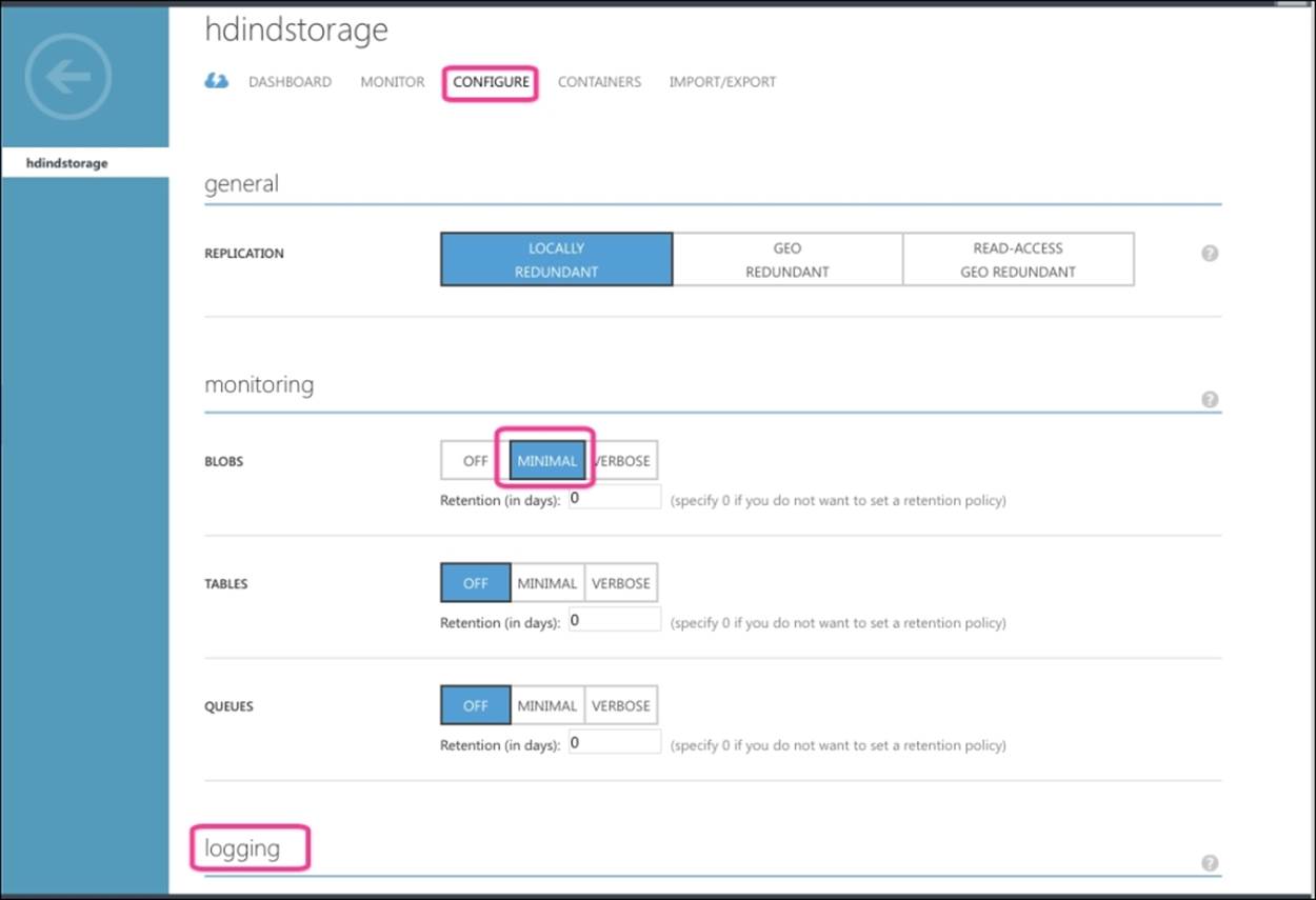 Configuring your storage account