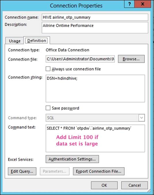Step 3 – importing data to Excel