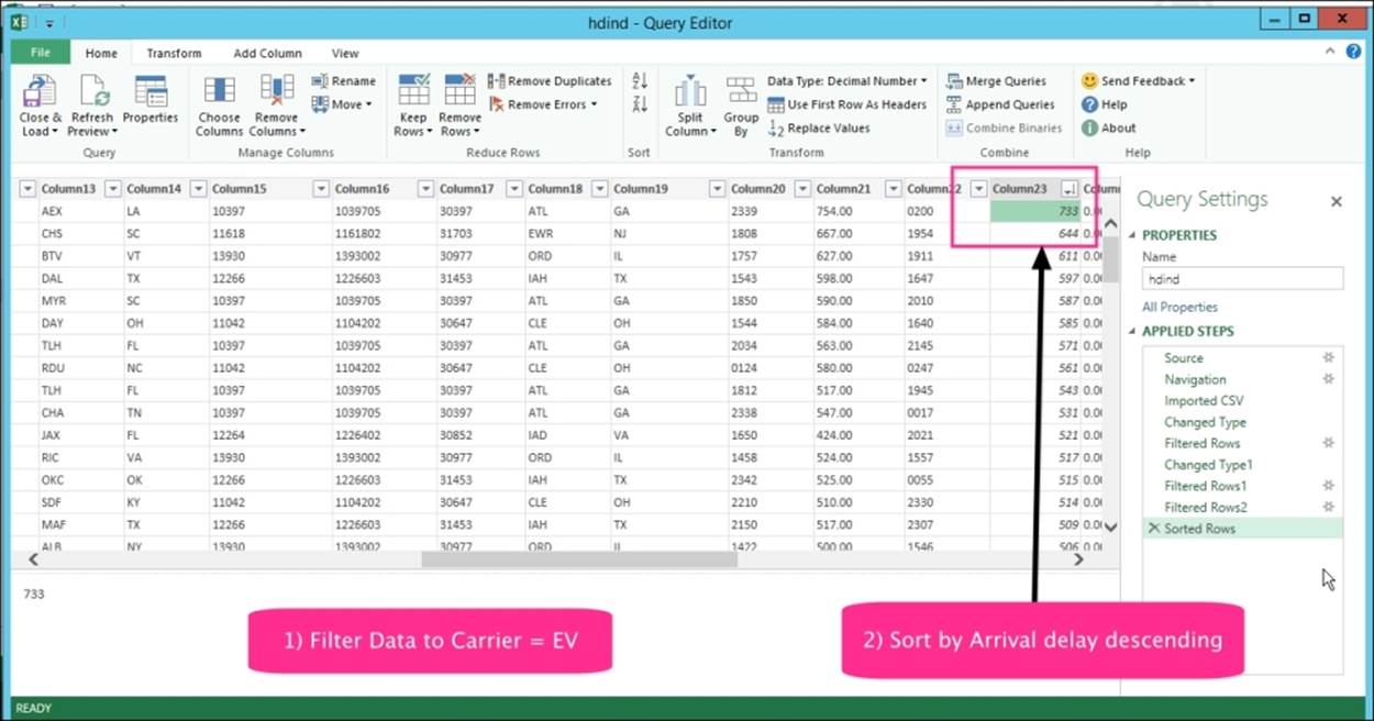 Step 3 – analyzing data using Excel