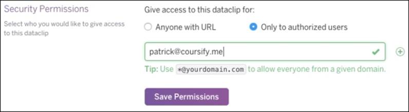Dataclips security