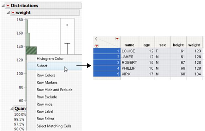 Creating a Subset Data Table from a Report