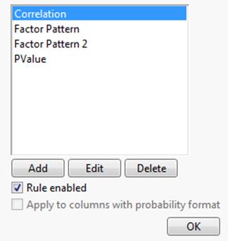 Conditional Format Rule Window