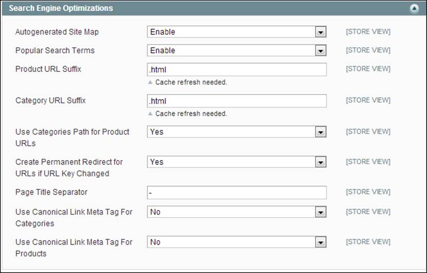 Adjusting our Magento configuration for SEO