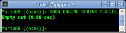 Getting SphinxSE's status