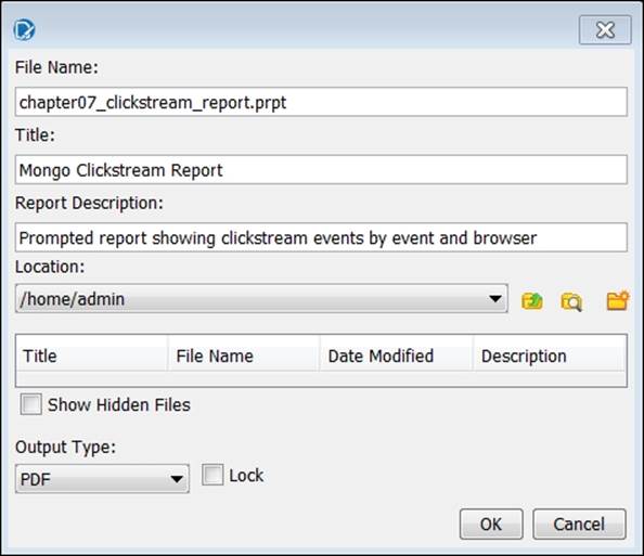 Publishing the clickstream report