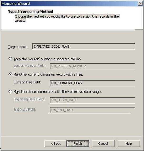 SCD2 (flag) &ndash; flag the history