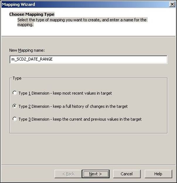 SCD2 (date range) &ndash; marking the dates