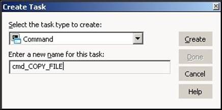 Creating a command task