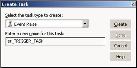 Creating an event (wait/raise) task