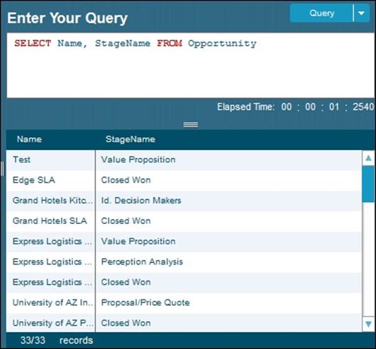 Writing your first SOQL statement