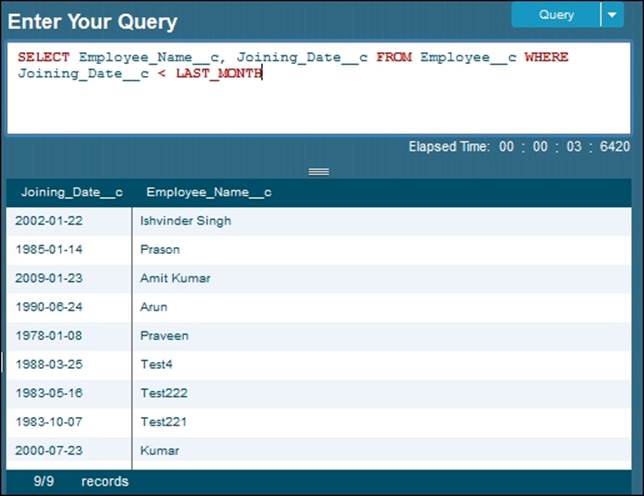Querying with the date fields