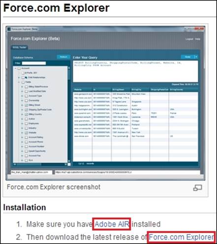 Installing Force.com Explorer