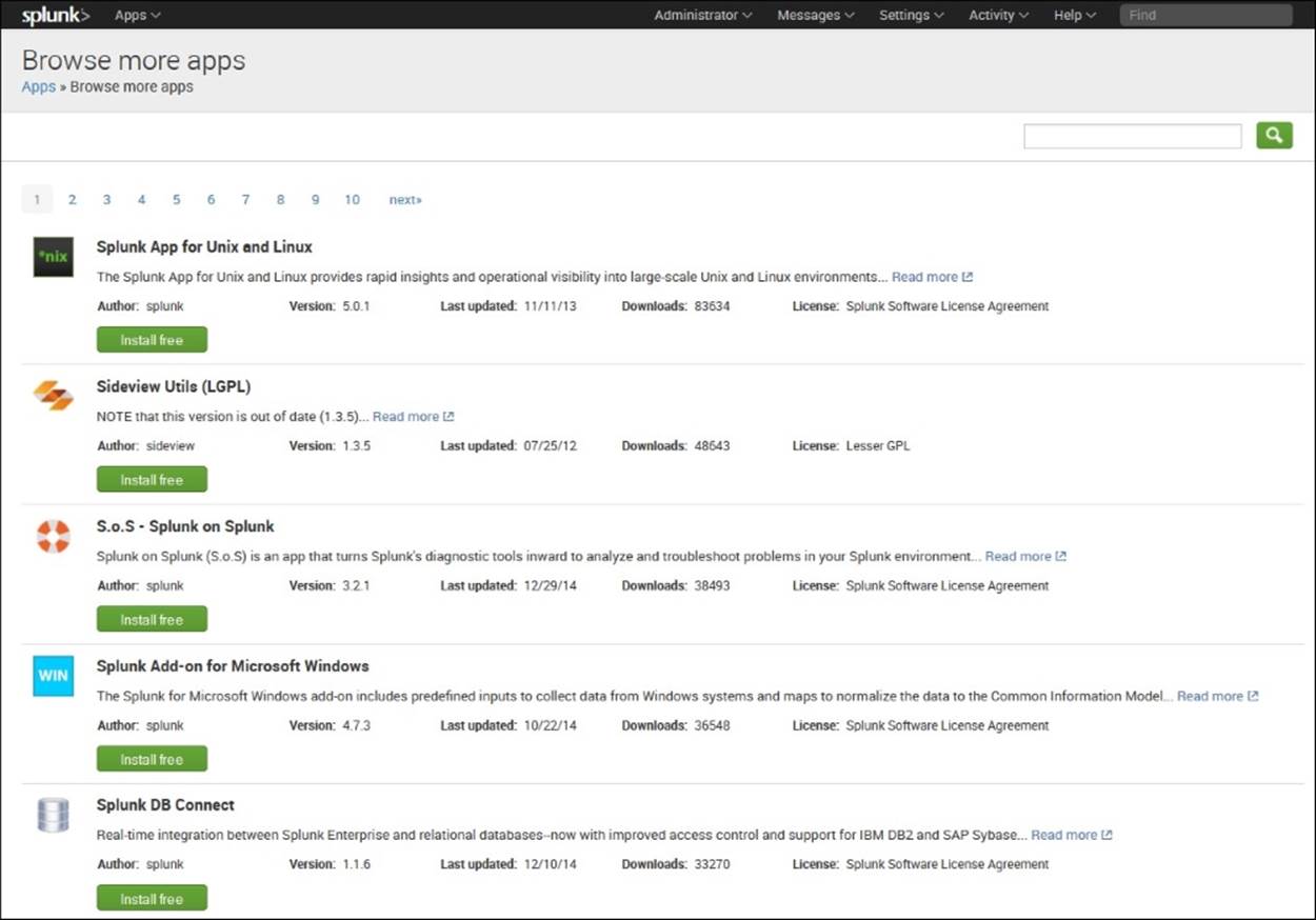 How to find Splunk apps