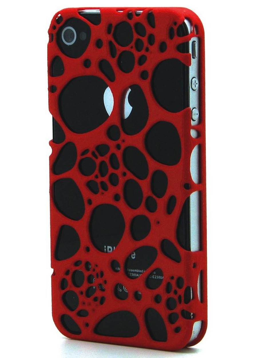 iPhone case printed in red Polyamide plastic