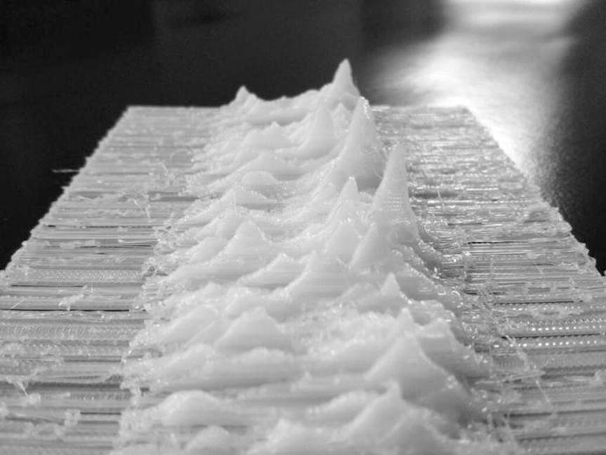 3D printed Unknown Pleasures cover