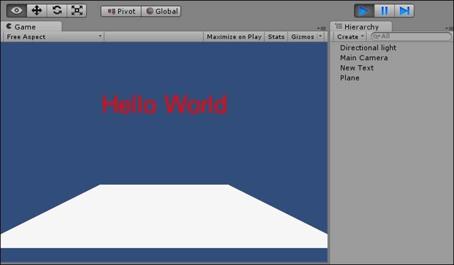 Time for action – creating and scripting 3D text