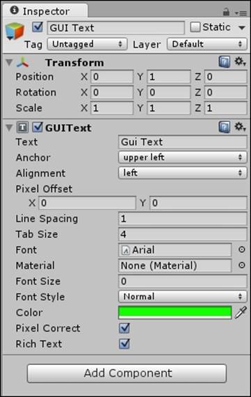 Time for action – reading mouse position in Unity