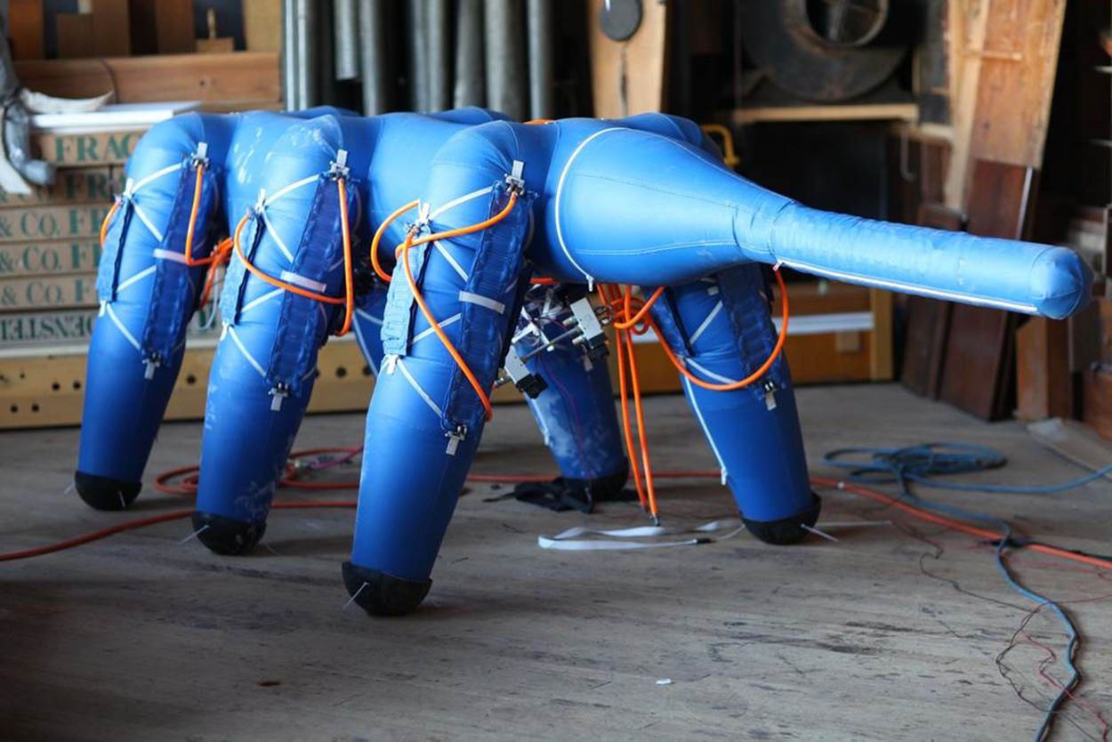 Soft, lightweight, and strong, Pneubotics are inflatable robots. Credit: Pneubotics, an Otherlab company.